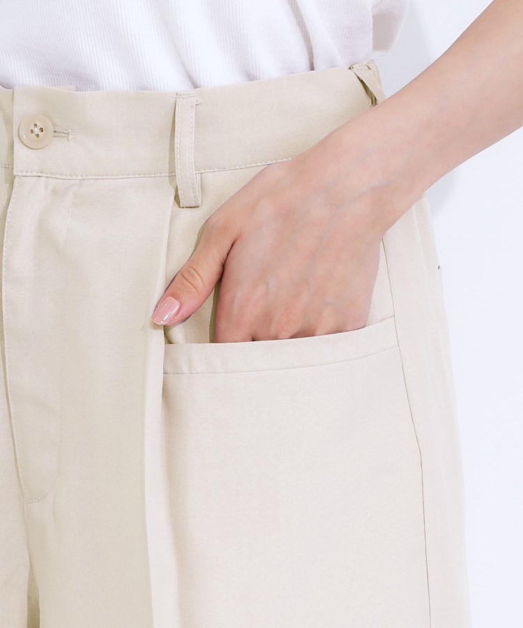 シューラルー(SHOO・LA・RUE/Cutie Blonde)の【S-LL】麻調 タックハーフパンツ14