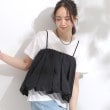シューラルー(SHOO・LA・RUE/Cutie Blonde)の【2点セット】バルーンキャミ+Tシャツセット ブラック(019)