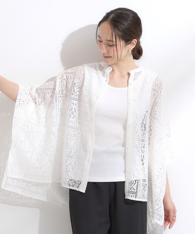 シューラルー(SHOO・LA・RUE/Cutie Blonde)のレースポンチョシャツ1