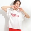 シューラルー(SHOO・LA・RUE/Cutie Blonde)の【SHOO ICE/汗染み軽減/UVカット】フリルTシャツ ホワイト(001)