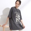 シューラルー(SHOO・LA・RUE/Cutie Blonde)の【SHOO ICE/汗染み軽減/UVカット】プリントアソート BIG Tシャツ チャコールグレー(114)