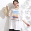 シューラルー(SHOO・LA・RUE/Cutie Blonde)の【SHOO ICE/汗染み軽減/UVカット】プリントアソート BIG Tシャツ ホワイト(301)