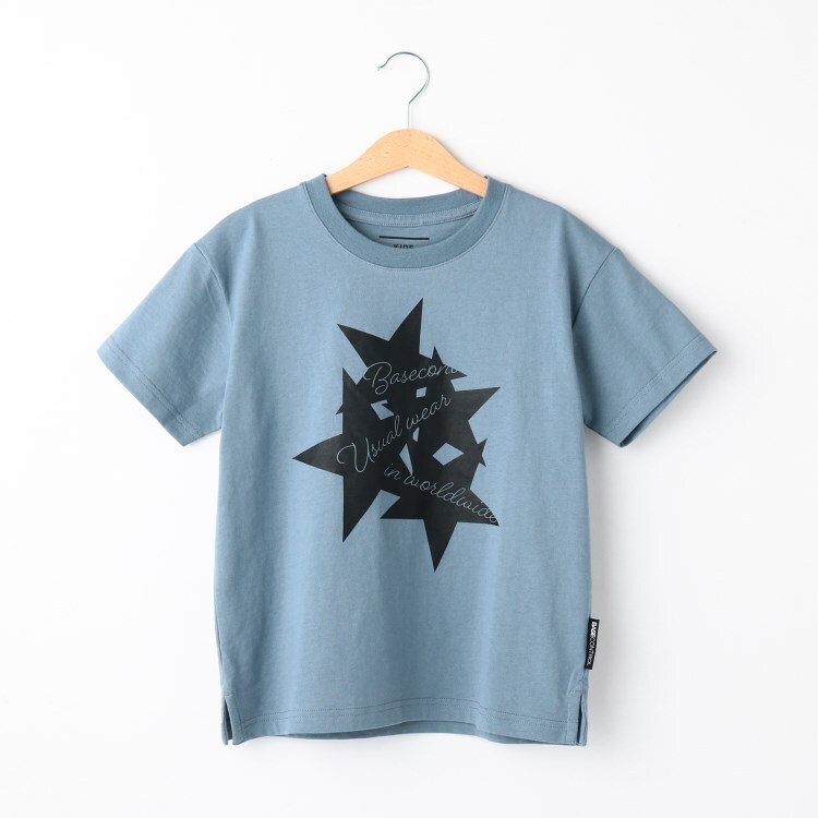 ベース コントロール(キッズ)(BASE CONTROL(Kids))のスターグラフィックデザイン コットン半袖プリントTシャツ