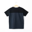 ベース コントロール(キッズ)(BASE CONTROL(Kids))の異素材バイカラーデザイン コットン半袖Tシャツ2