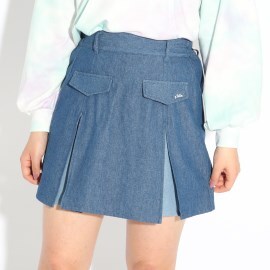 ピンク ラテ(PINK-latte)の裾プリーツスカート ミニスカート
