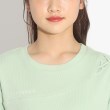 ピンク ラテ(PINK-latte)の編み上げ透けTシャツ4