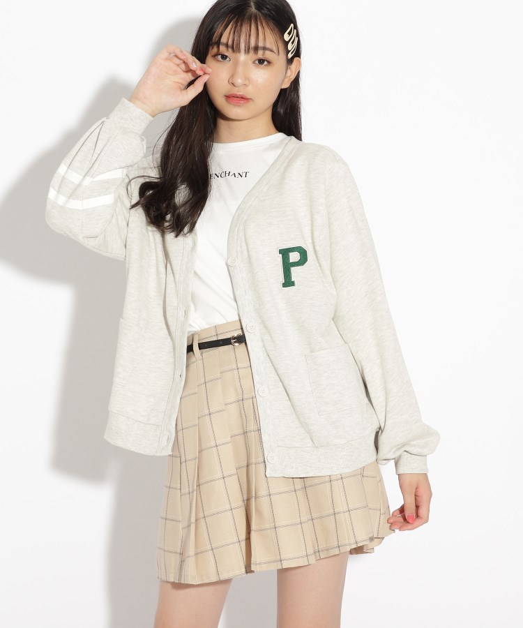 裏毛スクールカーディガン カーディガン Pink Latte ピンク ラテ ワールド オンラインストア World Online Store