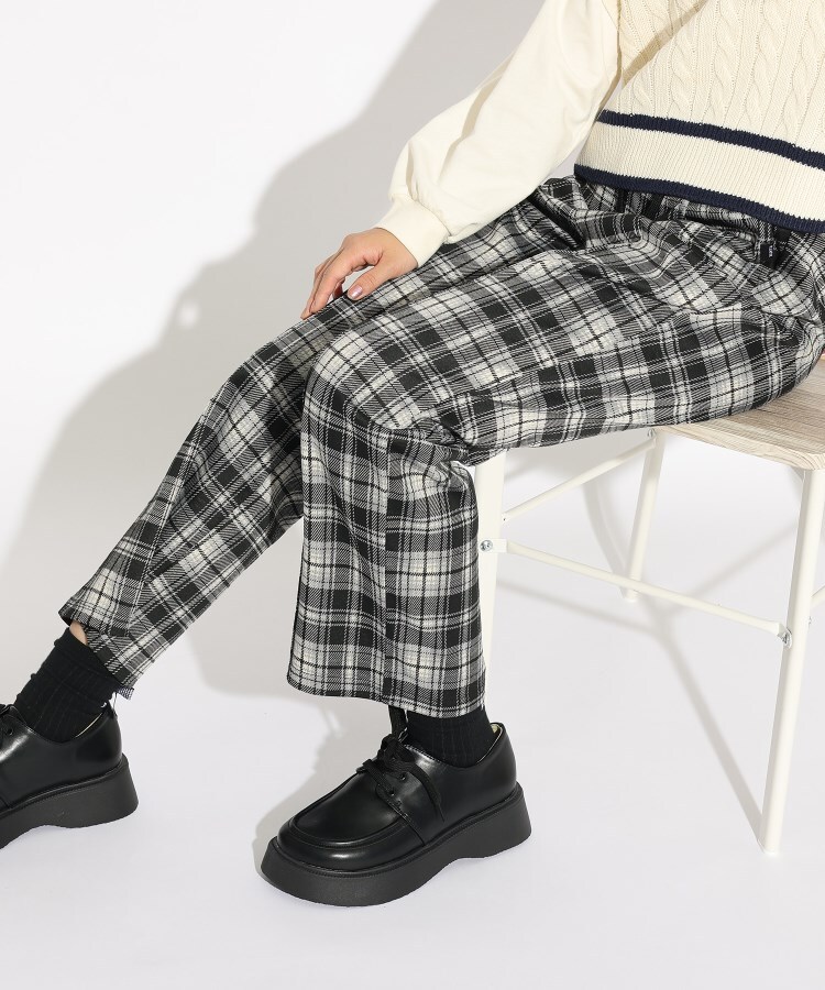 ◇らくちん♪カットジャカードワイドパンツ(フルレングスパンツ ◇らくちん♪カットジャカードワイドパンツ(フルレングスパンツ