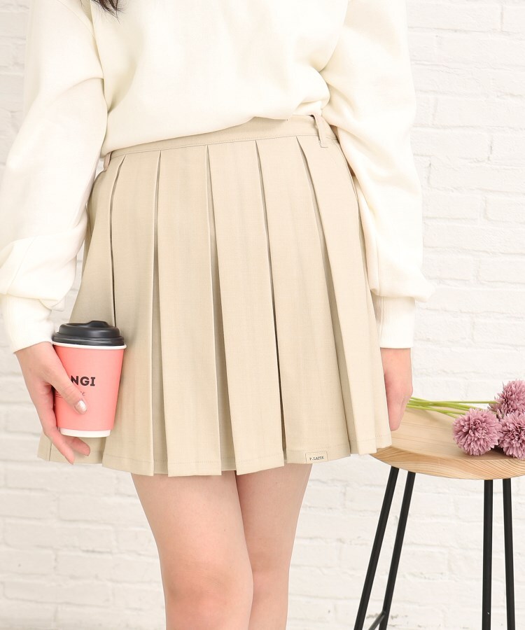 ＜WORLD＞ PINK-latte(ピンク ラテ) 【130cmサイズあり】着回しバツグン！プリーツスカート画像