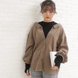 ピンク ラテ(PINK-latte)の◆アームウォーマードッキングシャツ ブラウン(042)
