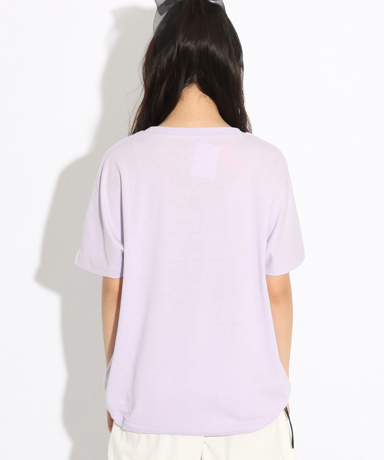 ピンク ラテ(PINK-latte)の裾ドロストロゴ刺しゅうTシャツ3