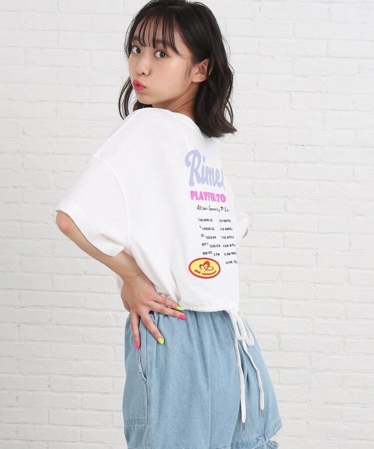 ピンク ラテ(PINK-latte)の【前後2WAY】裾ドロストワッペンTシャツ28