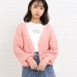 ピンク ラテ(PINK-latte)の【2点SET】透かしカーディガン＋インナーTシャツ ベビーピンク(071)