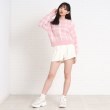 ピンク ラテ(PINK-latte)の【130cmサイズあり】チェック柄ロングシャギーニットプルオーバー10