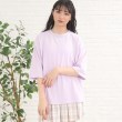 ピンク ラテ(PINK-latte)の七分袖配色パイピングTシャツ1