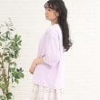 ピンク ラテ(PINK-latte)の七分袖配色パイピングTシャツ2