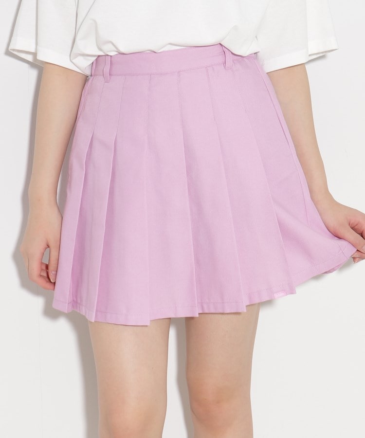 130cmサイズあり】カラーポリプリーツスカート（ミニスカート） | PINK 