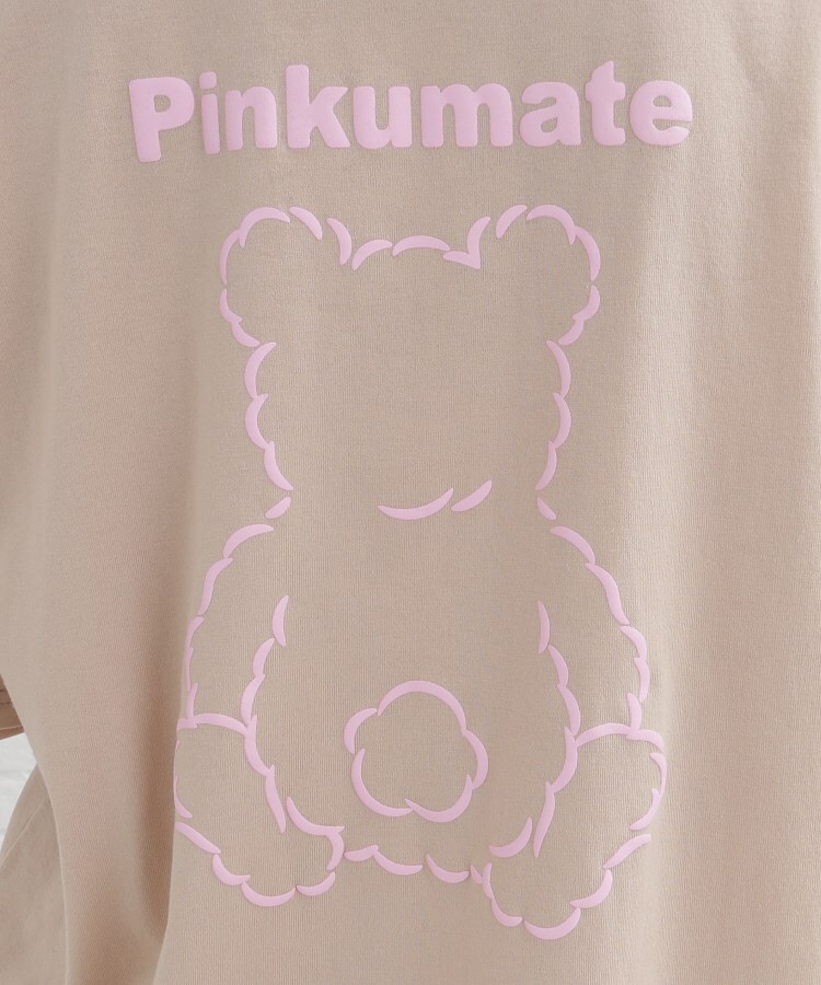 ピンク ラテ(PINK-latte)の【130cmサイズあり】バッククマちゃんTシャツ14