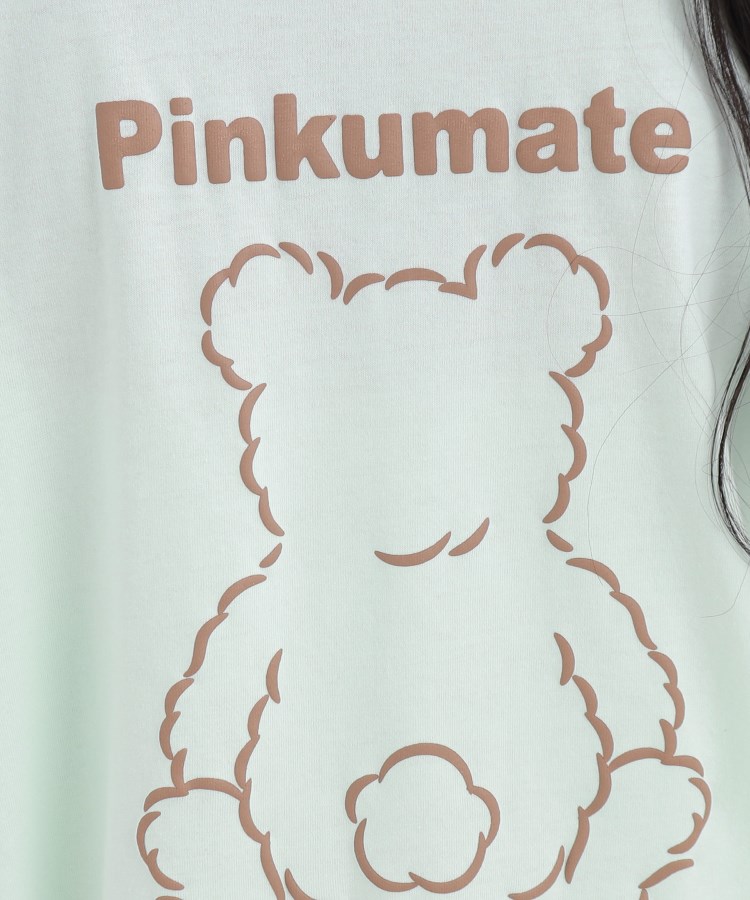 ピンク ラテ(PINK-latte)の【130cmサイズあり】バッククマちゃんTシャツ20