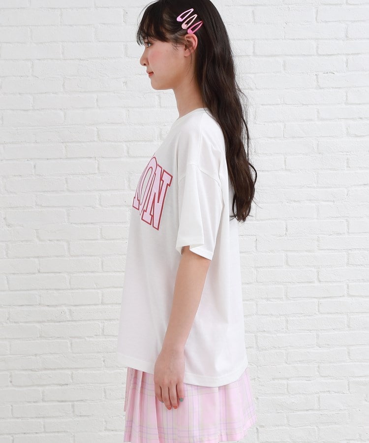 ピンク ラテ(PINK-latte)のさらっと着やすい♪サテンアップリケビッグTシャツ2