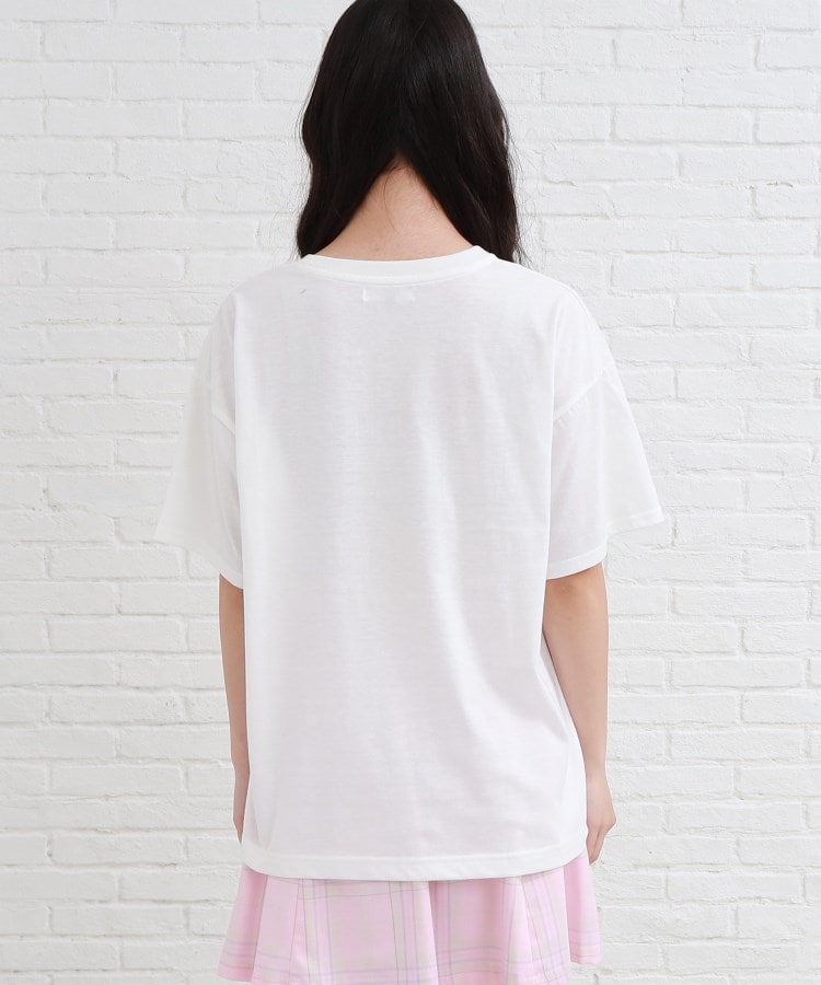ピンク ラテ(PINK-latte)のさらっと着やすい♪サテンアップリケビッグTシャツ3