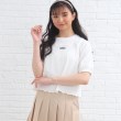 ピンク ラテ(PINK-latte)の袖ふくれジャガード半袖トップス オフホワイト(003)