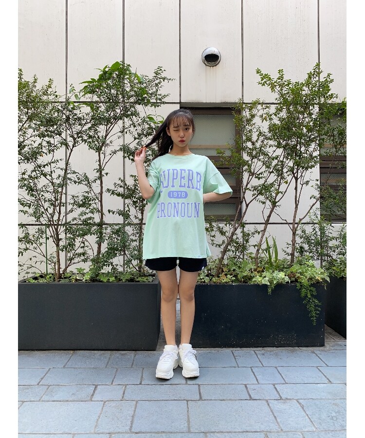 ピンク ラテ(PINK-latte)の【コットン100％/130cmサイズあり】ビッグロゴTシャツワンピース31