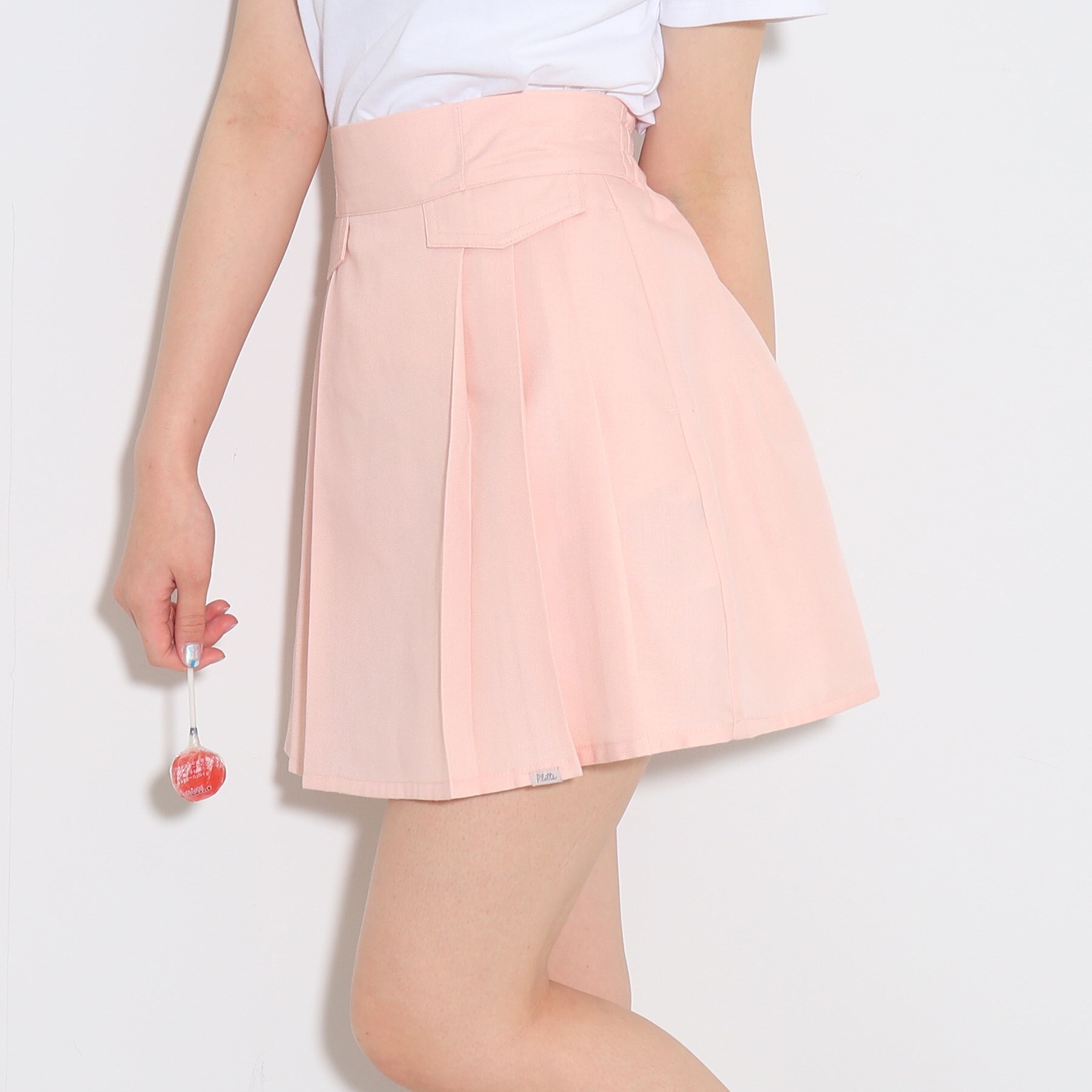 ピンク ラテ(PINK-latte)の【セットアップで着用可】韓国っぽ♪ハイウエストスカート7
