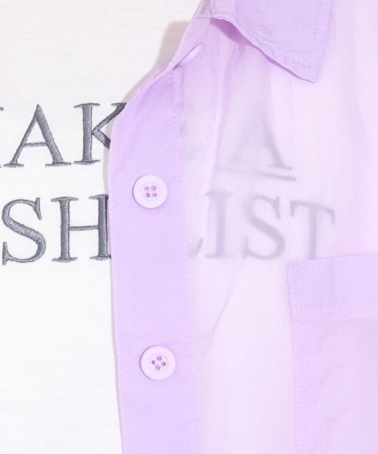 ピンク ラテ(PINK-latte)の【2点セットアイテム】半袖シアーシャツ+ロゴTシャツSET14