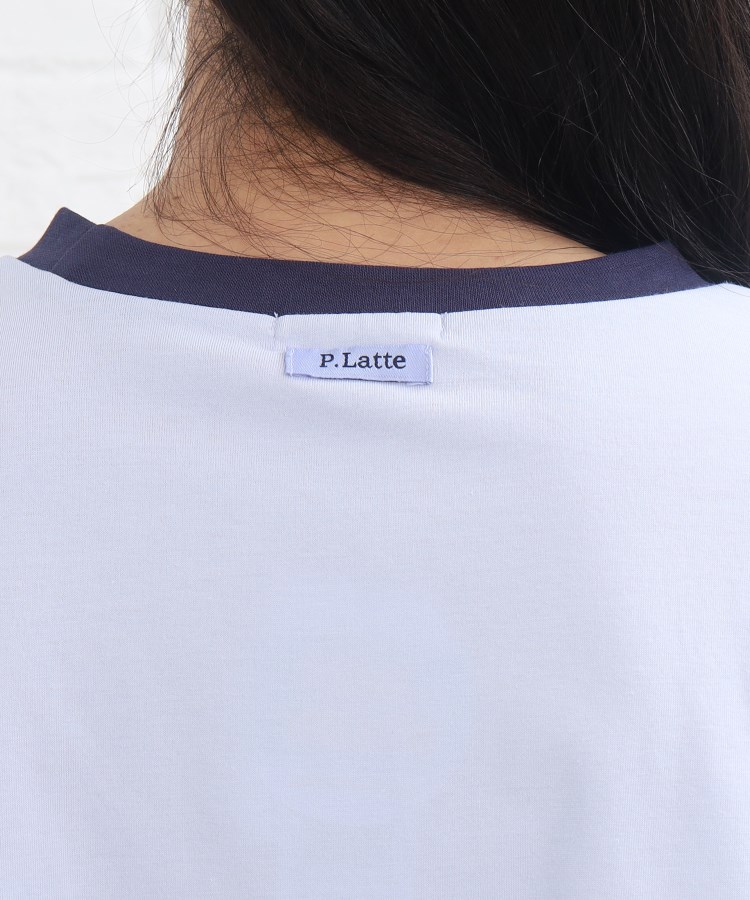 ピンク ラテ(PINK-latte)の【接触冷感機能付き】リンガー配色Tシャツ5