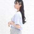 ピンク ラテ(PINK-latte)の【接触冷感機能付き】リンガー配色Tシャツ2