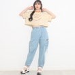 ピンク ラテ(PINK-latte)の【接触冷感機能付き】リンガー配色Tシャツ25