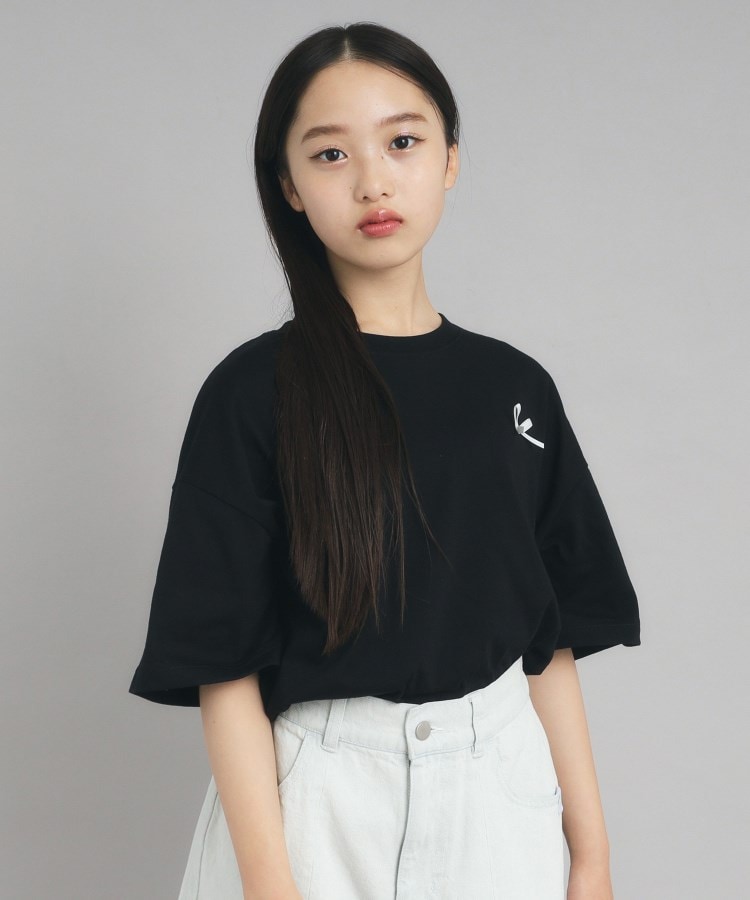 ピンク ラテ(PINK-latte)の【130cmあり】バックフォトプリントTシャツ10