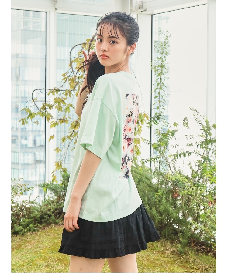 ピンク ラテ(PINK-latte)の【130cmあり】バックフォトプリントTシャツ29