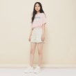 ピンク ラテ(PINK-latte)の【ニコラ10月号掲載/130cmあり】リボン付きデニムショートパンツ ブルー(491)