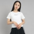 ピンク ラテ(PINK-latte)の【ニコプチ10月号掲載】コンパクトリブTシャツ オフホワイト(003)
