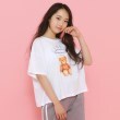 ピンク ラテ(PINK-latte)のラインストーン付きクマTシャツ1