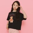 ピンク ラテ(PINK-latte)のラインストーン付きクマTシャツ5