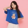 ピンク ラテ(PINK-latte)のラインストーン付きクマTシャツ9
