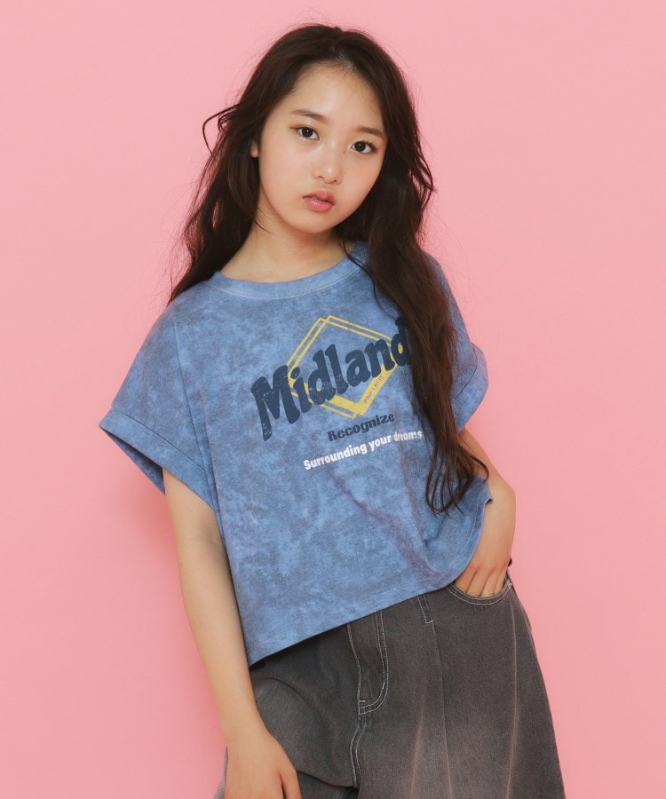 ヴィンテージ風クロップド丈Tシャツ(Tシャツ) | PINK-latte ヴィンテージ風クロップド丈Tシャツ(Tシャツ) | PINK-latte