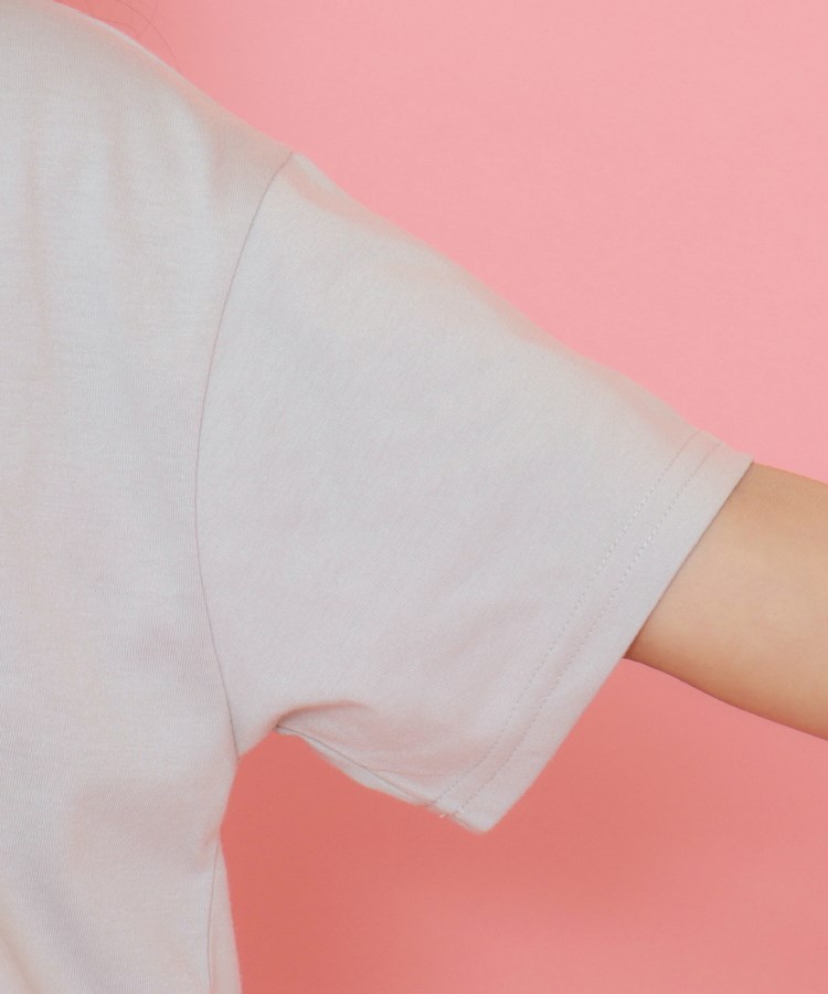 ピンク ラテ(PINK-latte)のポロ衿ハーフジップTシャツ17