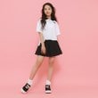 ピンク ラテ(PINK-latte)のポロ衿ハーフジップTシャツ3