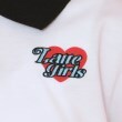 ピンク ラテ(PINK-latte)のポロ衿ハーフジップTシャツ4
