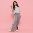 ピンク ラテ(PINK-latte)のポロ衿ハーフジップTシャツ11