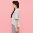 ピンク ラテ(PINK-latte)のポロ衿ハーフジップTシャツ14