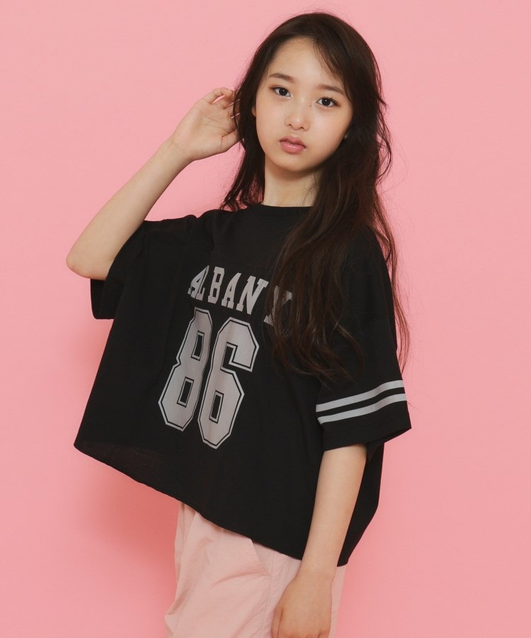ピンク ラテ(PINK-latte)の【130cmあり】ナンバリング ゆるTシャツ5