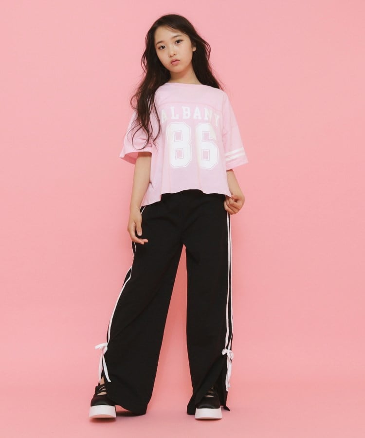 ピンク ラテ(PINK-latte)の【130cmあり】ナンバリング ゆるTシャツ11