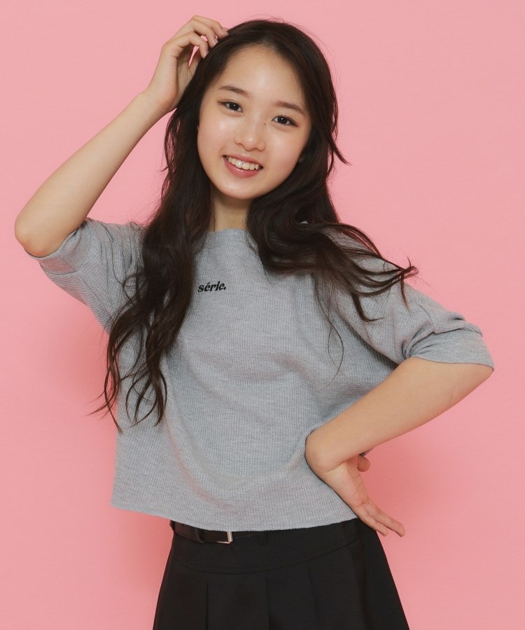 ピンク ラテ(PINK-latte)の【130cmあり】サーマルTシャツ10