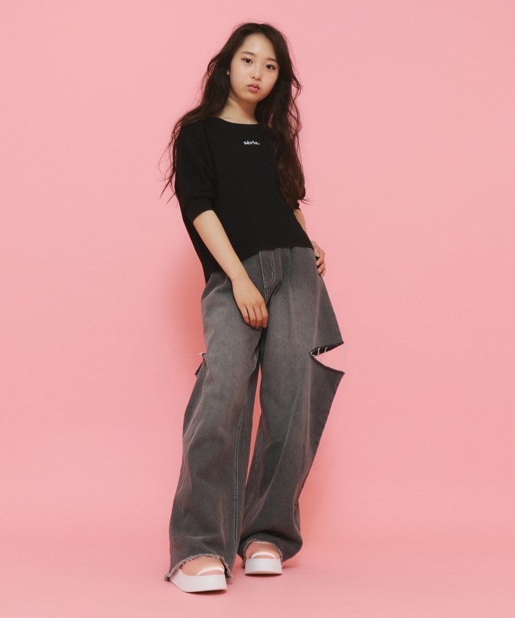 ピンク ラテ(PINK-latte)の【130cmあり】サーマルTシャツ7