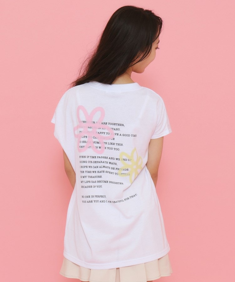 ピンク ラテ(PINK-latte)の【130cmあり】スプレープリントゆる Tシャツ10